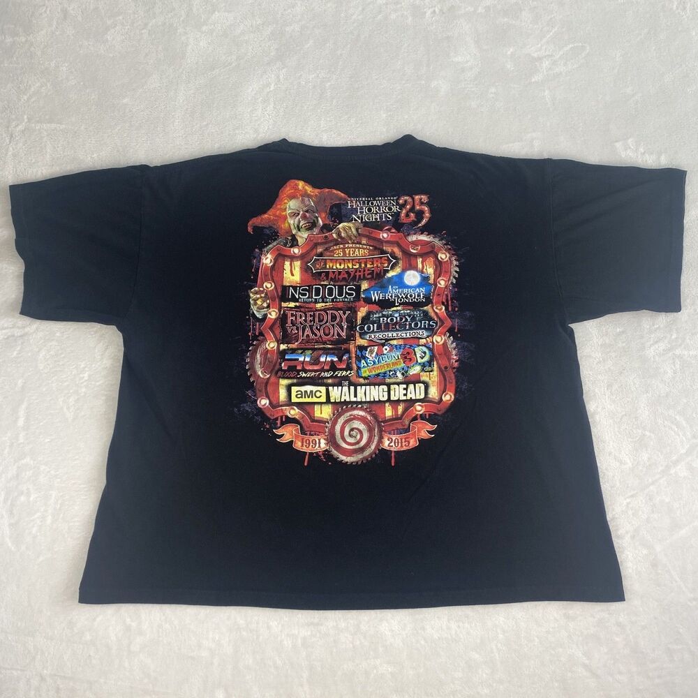Universal Horror Nights 25 All Jack'd Up Graphic Shirt Adult XXL 2XL Black